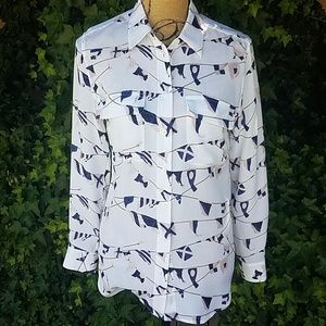 Equipment button up top 100% Silk Sz Small